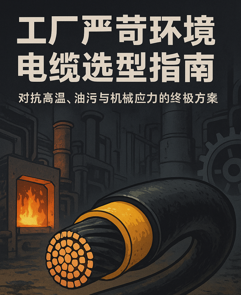 ?工厂严苛情形电缆选型指南：反抗高温、油污与机械应力的最终方案
